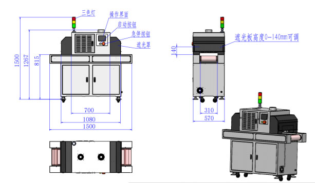 200*30mm uvled面光源尺寸規格